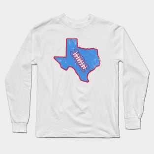 Texas Football, Retro - White/Light Blue Long Sleeve T-Shirt